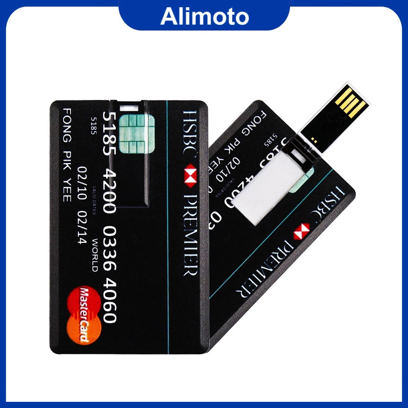 Nom de la carte en plastique Alimoto mince lecteur Flash USB 8 Go USB 2.0