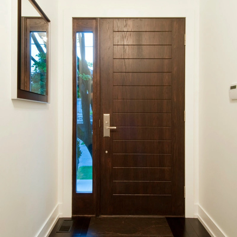 Wholesale/Supplier Tempered Glass Inserts Solid Double Wood Doors Exterior