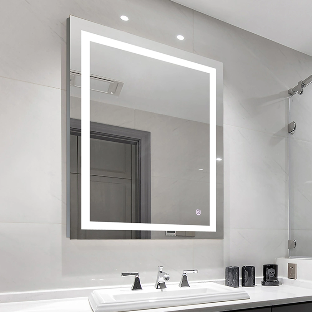 Wholesale LED Mirror IP66 Resort Wall Mount Bathroom Rectangular Shape Lighted Mirror Hotel Use