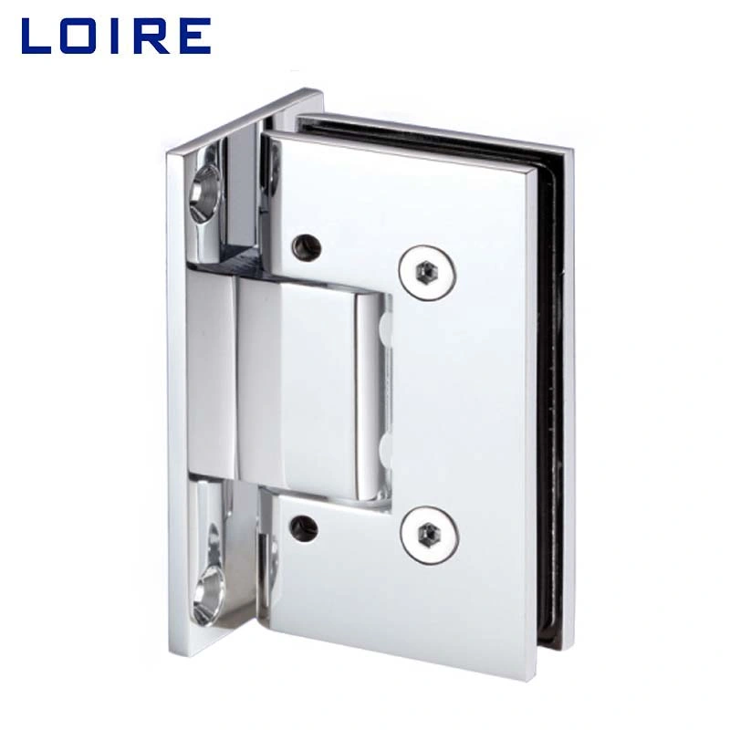 Loire Shower Hardware Manufacturers OEM Adjustable 90 Degree Wall Mount Full Back Plate Heavy Duty Shower Pivot Hinges Fittings for Frameless Shower Door