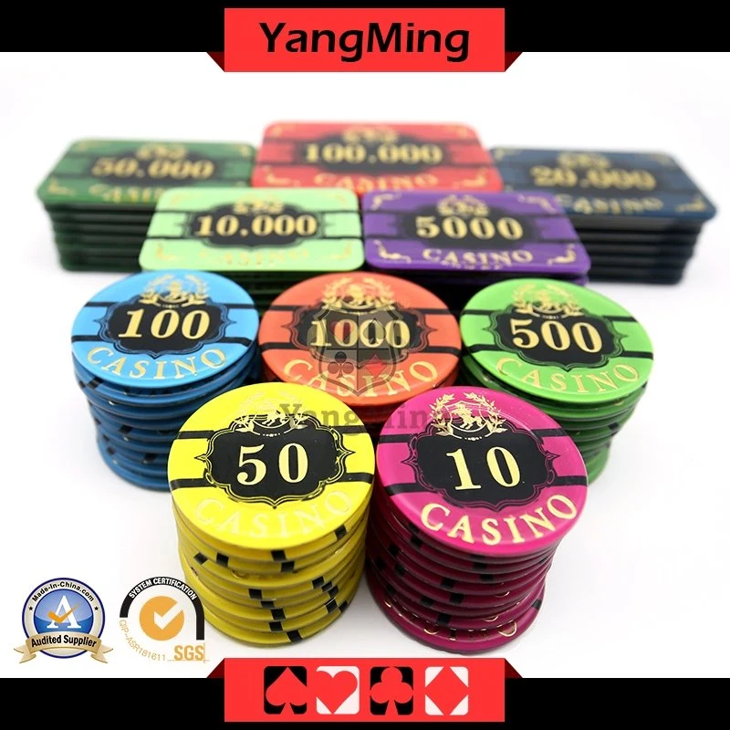 760PC nuevo diseño de fichas de juego para Casino Chip Póquer de acrílico de logotipo personalizado (YM-LCTJ003)