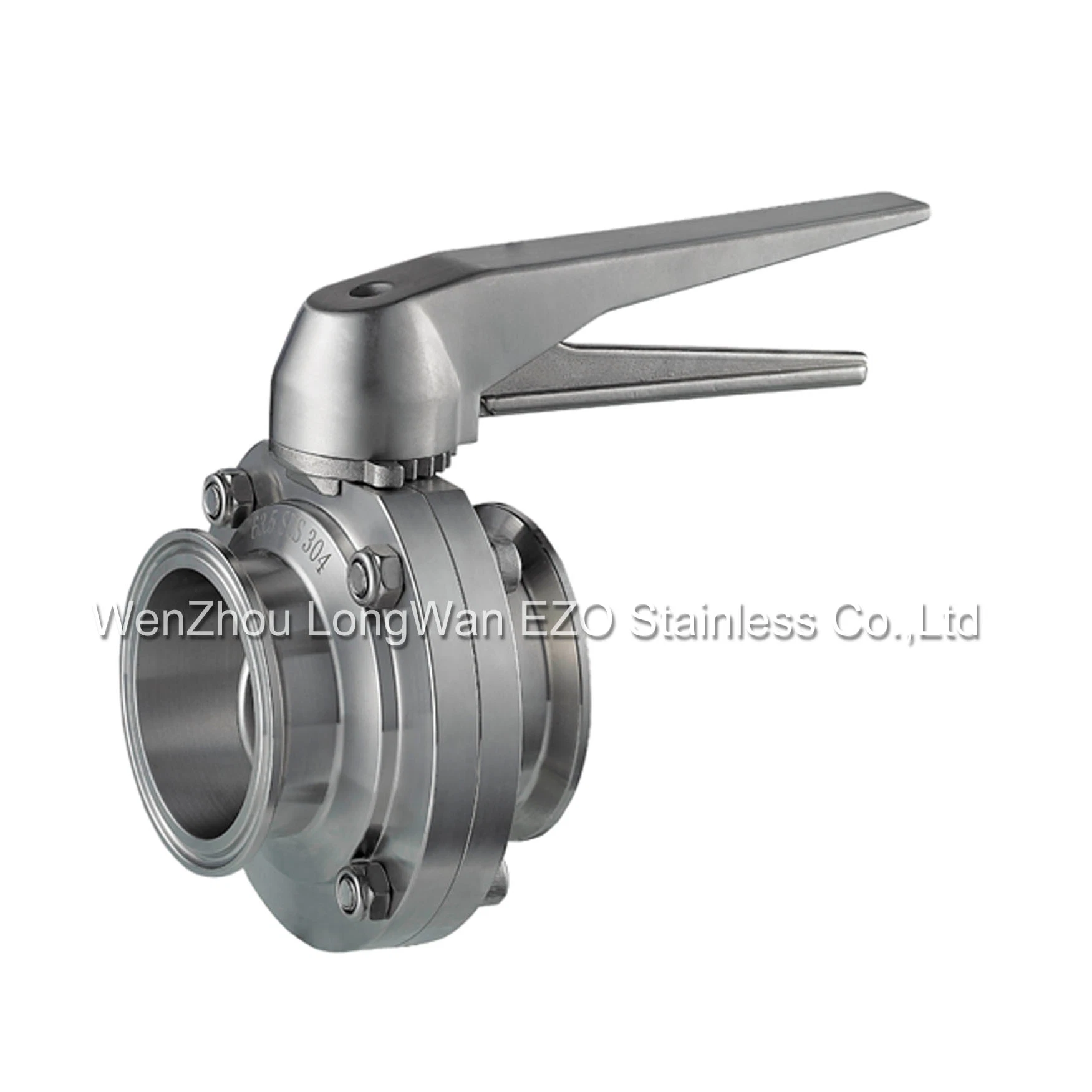 China Sanitary Stainless Steel Handle Welded Butterfly Valve (JN-BV1007)