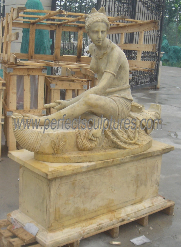 Jardín de tallado de piedra antigua estatua de mármol tallado escultura para la decoración del hotel (SY-X1150)
