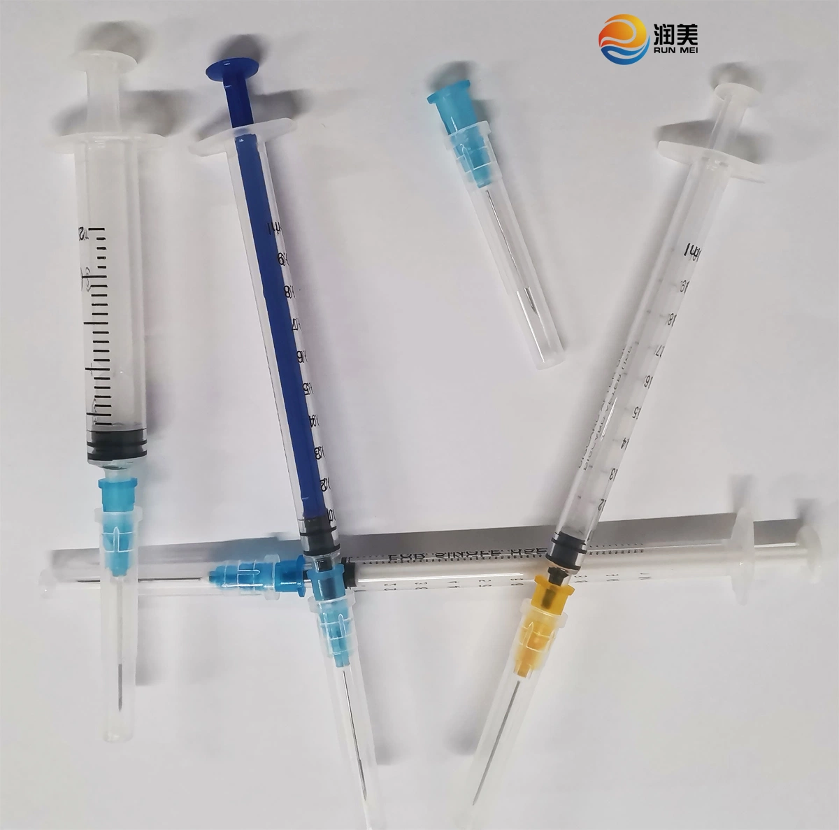 Disposable 3 Parts Syringe Medical 1ml/2ml/3ml/5ml/10ml Luer Lock Syringe