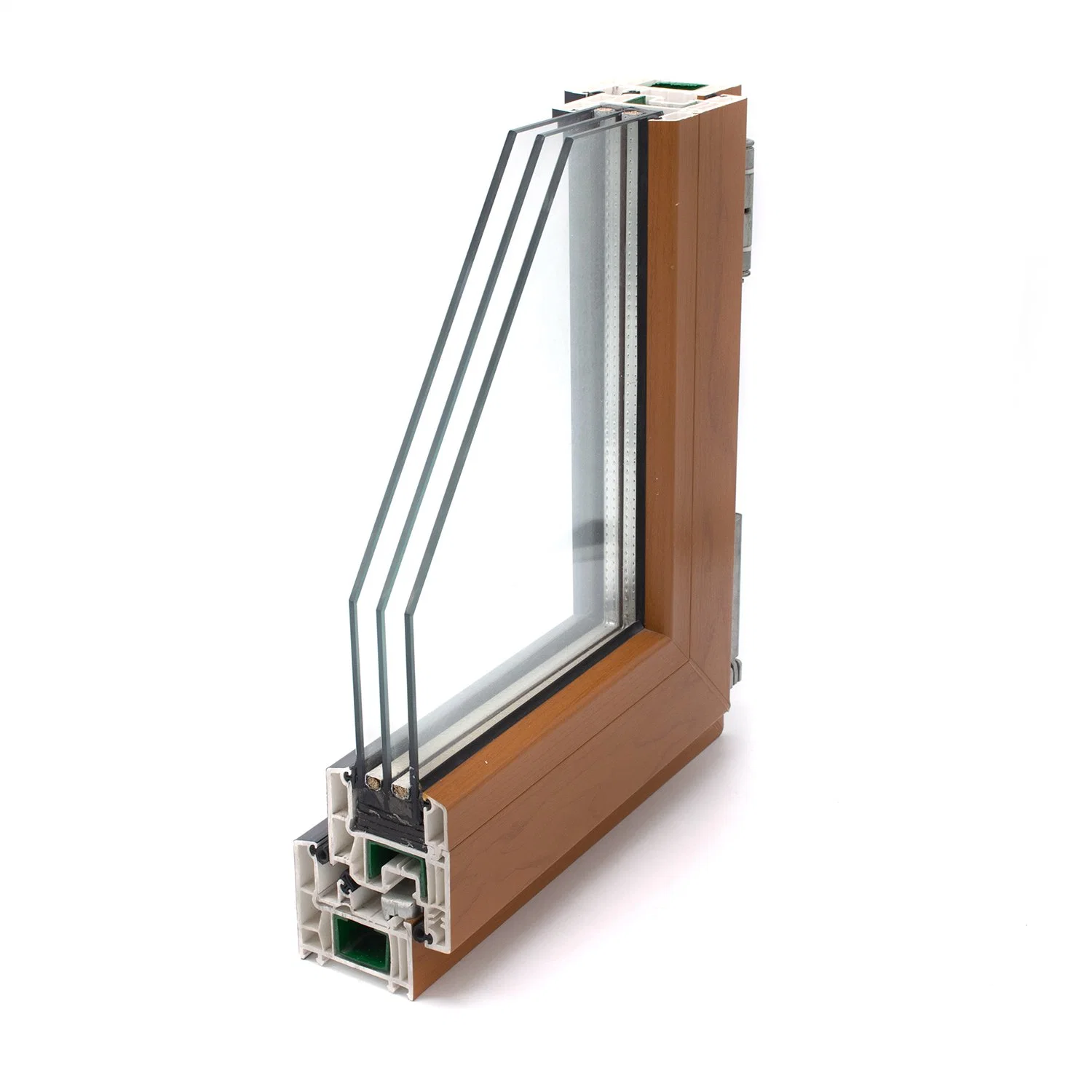 65series Casement Baydee Customized UPVC Windows with European Standard Building Construction material 3D Model for Profiles