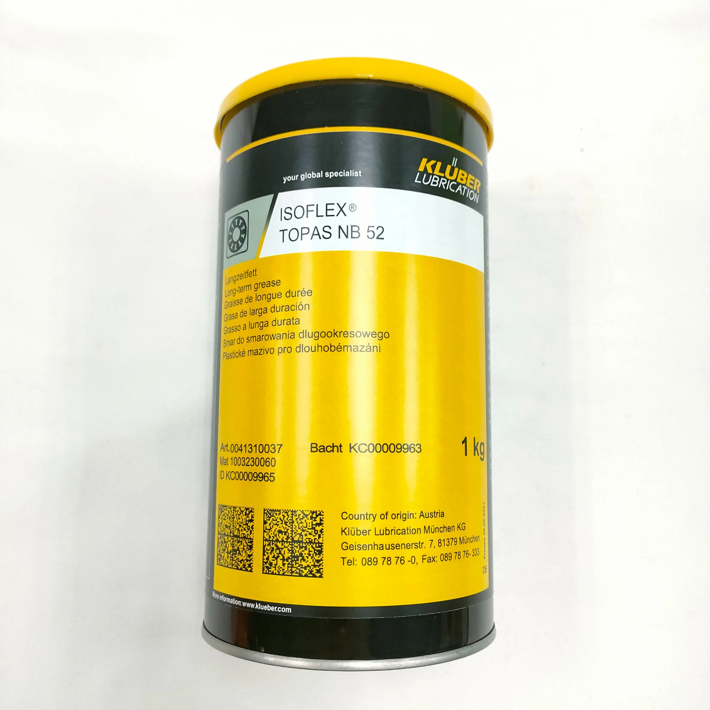 Good Protection From Corrosion Kluber Isoflex Topas Nb 52 1kg Special Grease