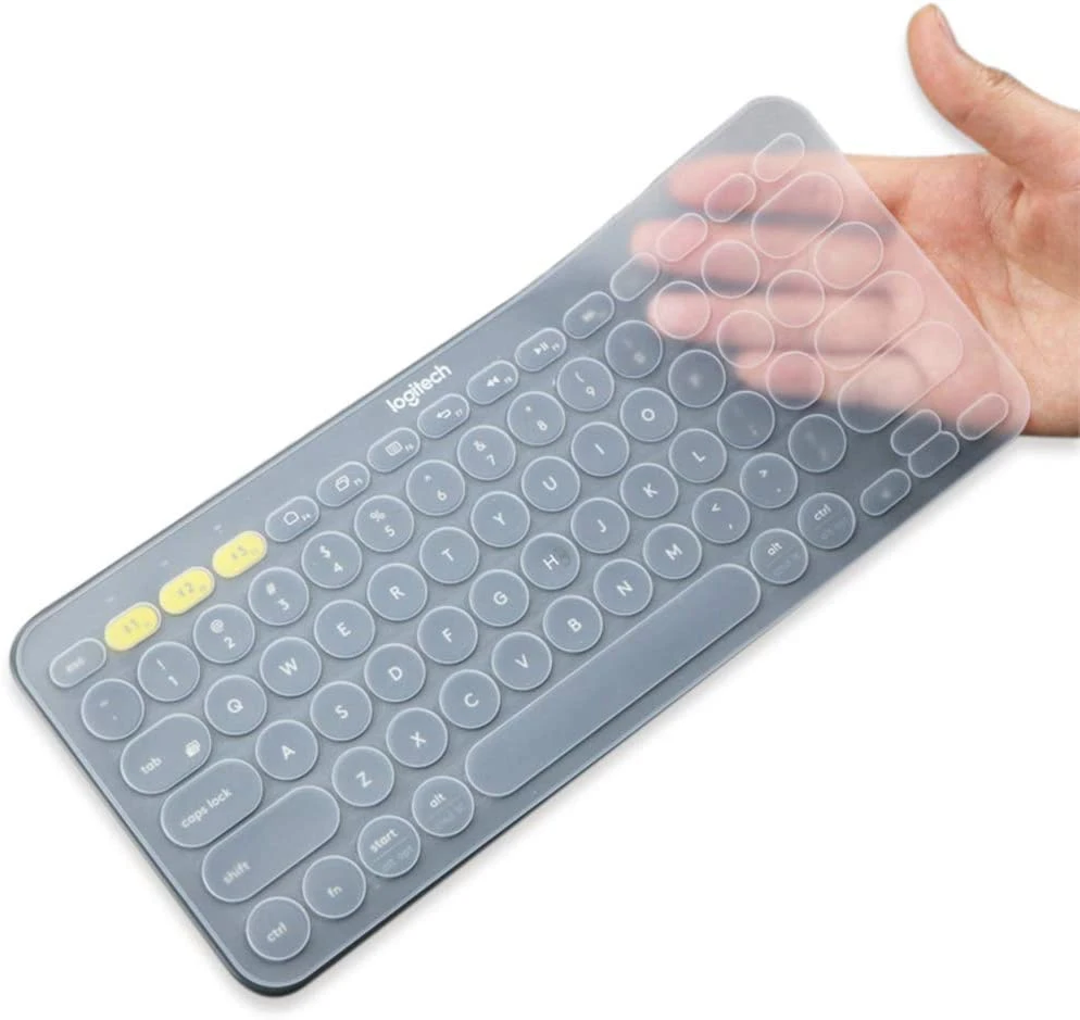 Tampa do Teclado de silicone para Bluetooth Logitech Multi - Tampa do teclado do dispositivo K380 Ultra fina pele protectora