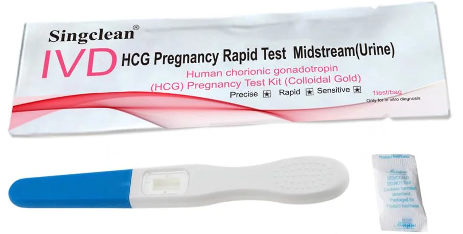 Bande de Gaza, cassette et en cours de route Singclean® ou personnalisé Kit neutre HCG Test rapide