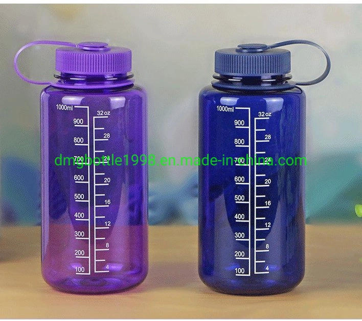 1000ml Big Capacity Lanyard PC Plastic Water Bottle and Mugs outdoor Food Grade Milk Protein Powder No-Leak Seal up Lanyard