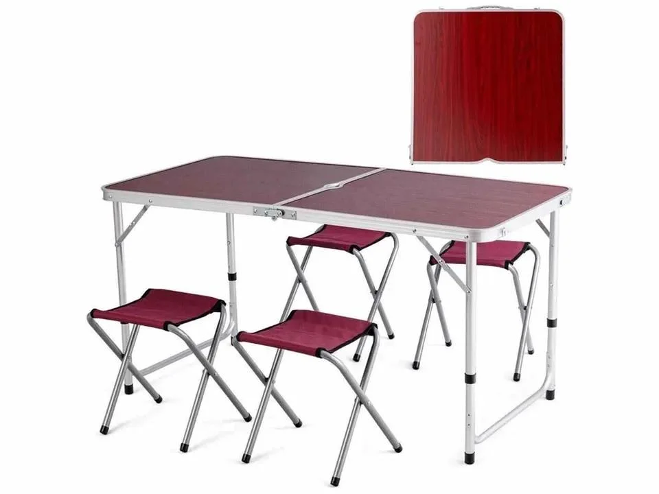 Mesa de campismo em alumínio altura ajustável portátil leve e com suporte de mesa dobrável Mesa para uso de piquenique ao ar livre
