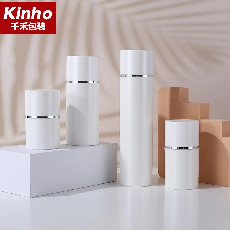 Big Ml 30ml 50ml 100ml 120ml 150ml 200ml White PP Plastic Airless Pump Bottle with Snap Lotion Pump by Chinese Supplier Kinho