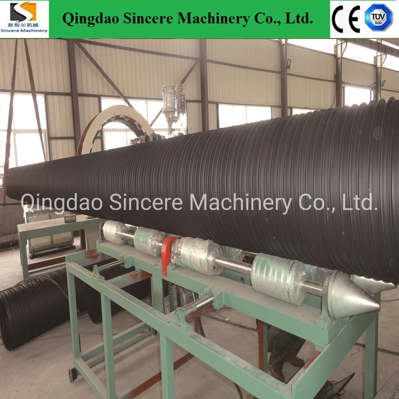 Steel Reinforced Spiral Corrugated Pipe Extruding Production Lines, Steel Reinforced Spirally Wound Polyethylene (PE) Drainage Pipe Extrusion Machinery