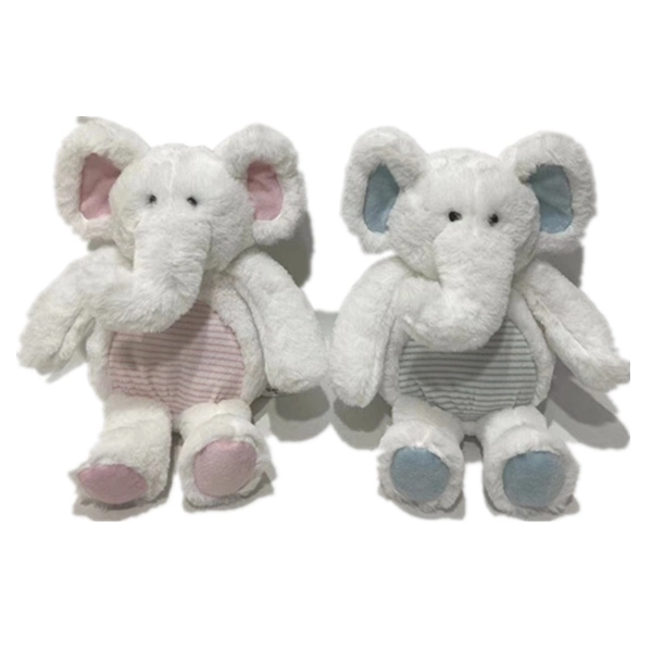 Infant Baby Plush Stuffed Animals Elephant with Rattle