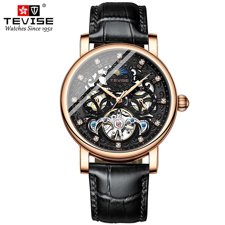 Top Brand Tevise Stainless Steel Mechanical Watch Men Automatic Luxury Wrist Watches