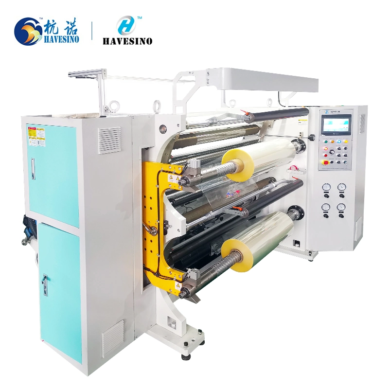 Máquina de corte de lámina de estampación en caliente Multifunction Jumbo Roll Flexo Foil Máquina de rebobinado de corte