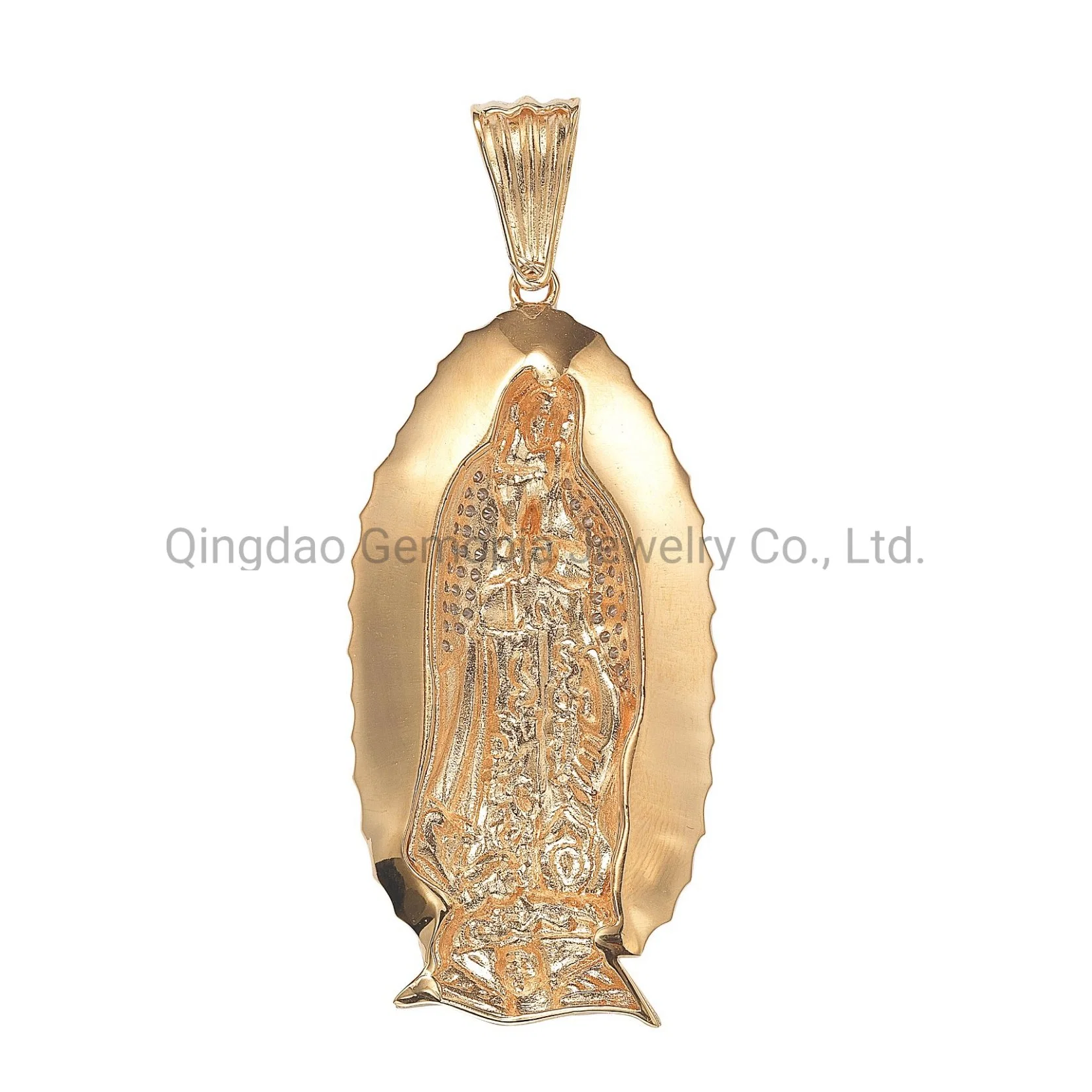 Saint Maria Tri-Color Korea Style Charm Brass 925 Sterling Silver 10K 14K 18K Gold Fashion Pendant Jewelry