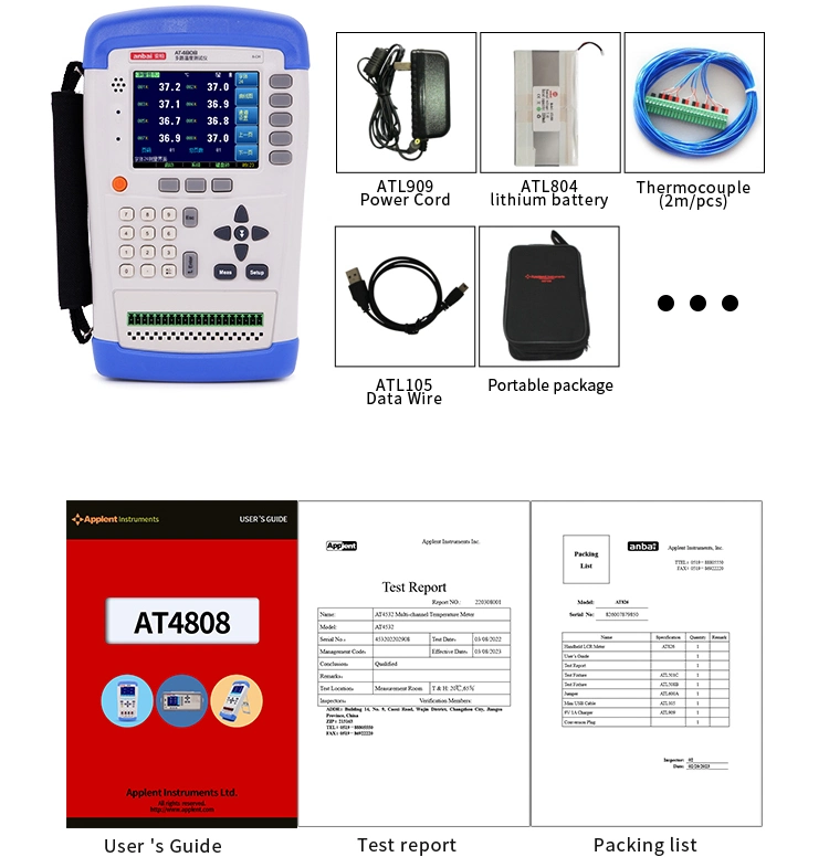 Applent 8 ampliado a 128 de la Industria del Canal de registrador de temperatura en4808