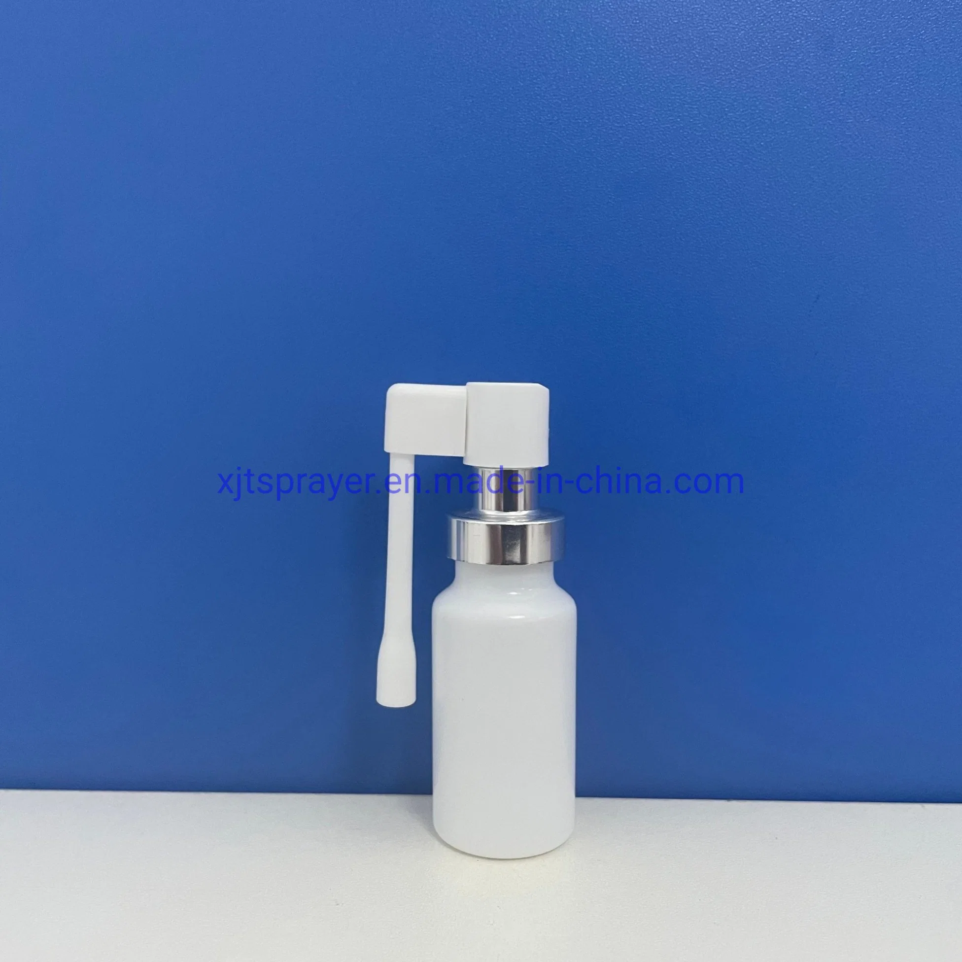 Crimp on PE Plastic Bottle 15ml 20ml 30ml with Oral Spray Mouth Sprayer Throat Spray Pump