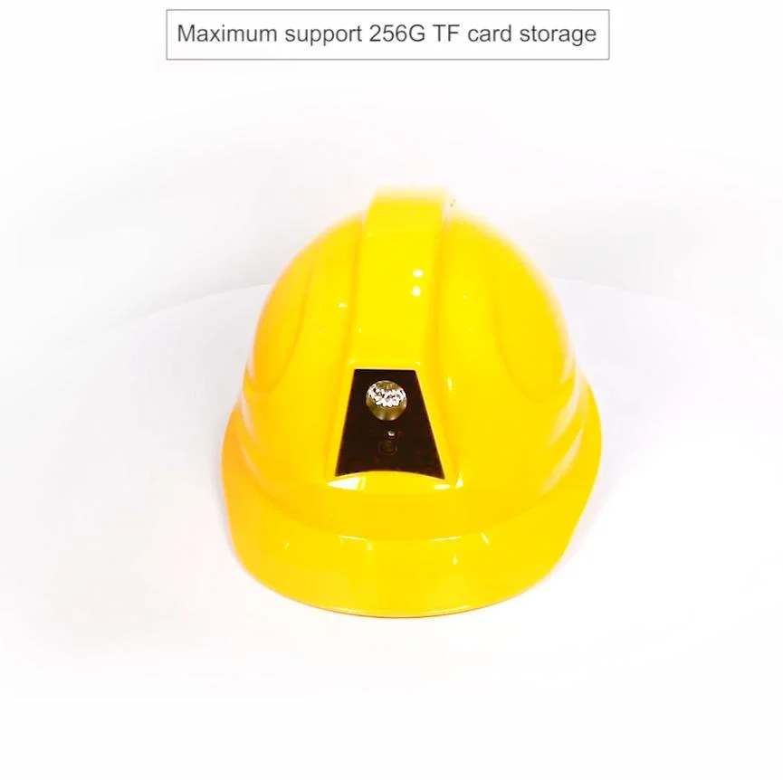 مساعد السلامة اللاسلكي 4G WiFi لعمال البناء في نظام ABS Plastic Miner Construction Worker كاميرا Hat ثابتة بدقة 1080p