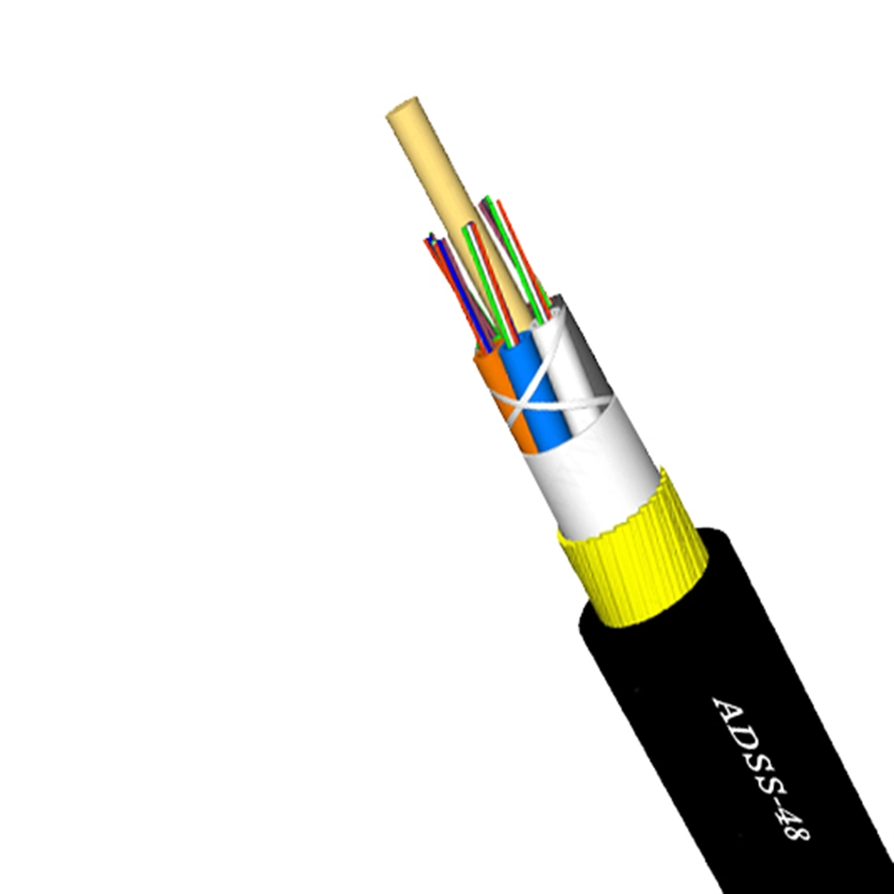 Armored Self-Supporting Sm Fiber Optic Cable with Double Jacket ADSS-D