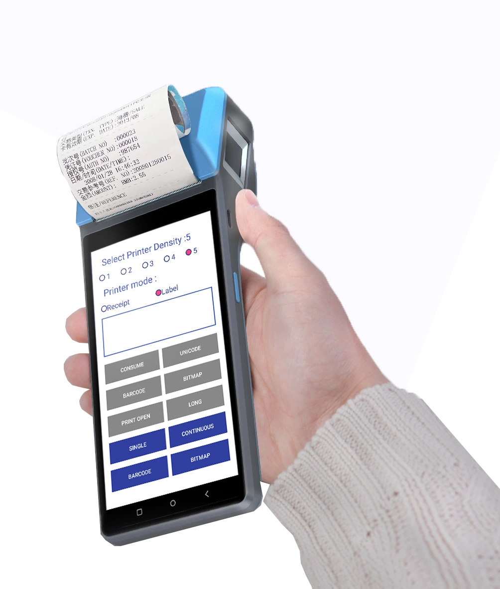 Appuyez sur le tout dans un lecteur de NFC POS La borne d'empreintes digitales