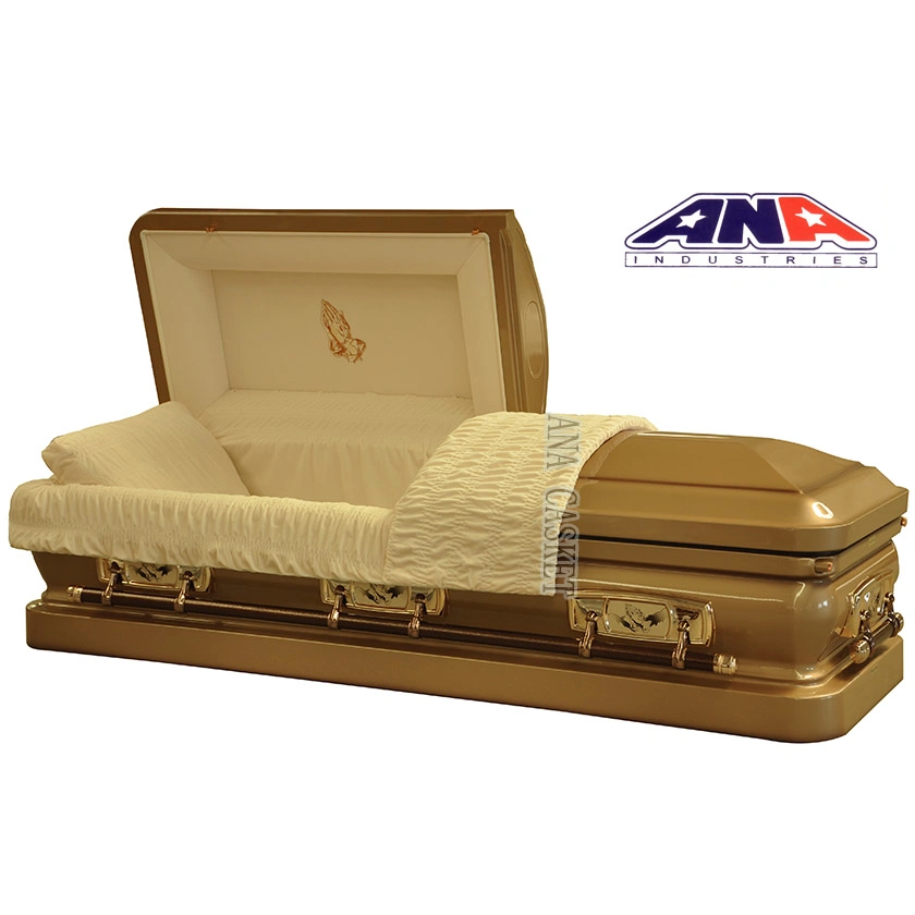 Ana China Hot Sale Funeral Urn Supplies 20 Ga Steel Metal Coffin Casket