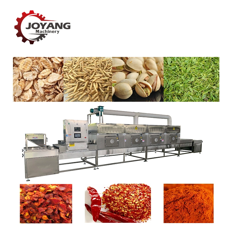 Industrial Microwave Insect Grasshopper Yellow Mealworm Black Soldier Fly Larva Larvae Dehydration Drying Machine