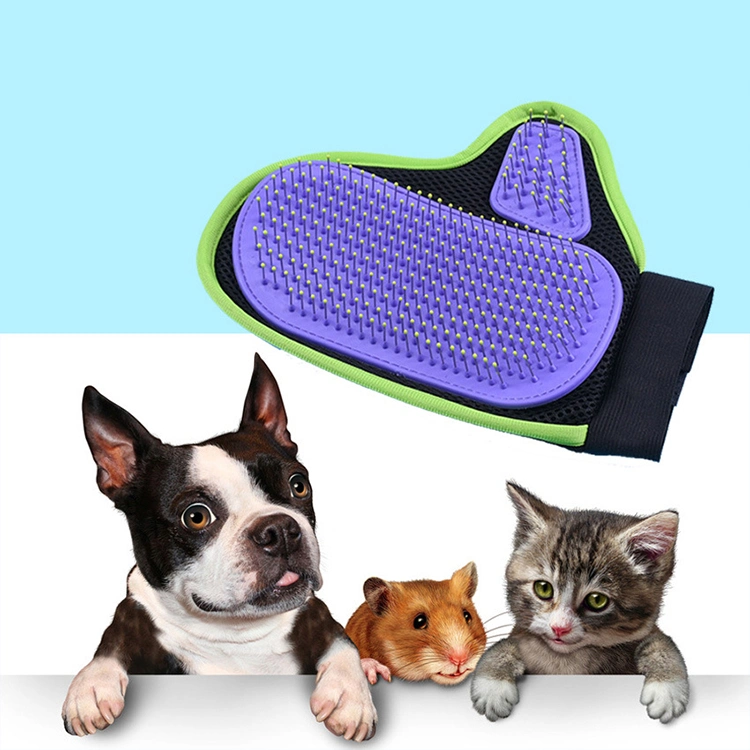 Rubber Stainless Steel Cleaning Brush Cat Dog Bath Flowering Pet Beauty Massage Washing