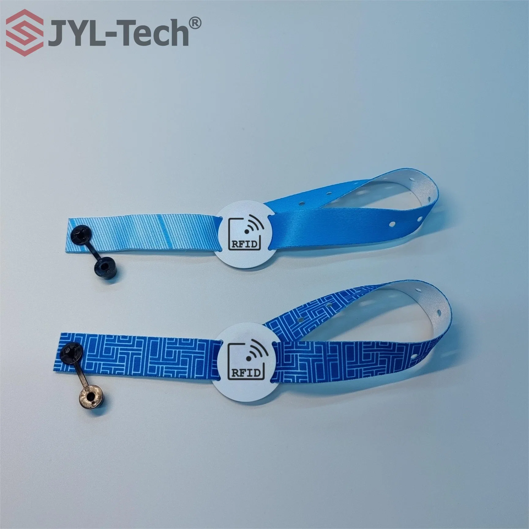 Diseño personalizado tela RFID Velcro-Band Pulseras RFID NFC Woven muñequera Con controles deslizantes para evento