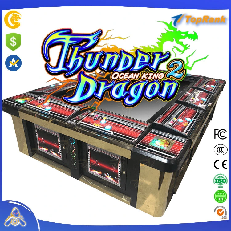 USA Hot Sale Online 100 Inch 10 Player Arcade Shooting Table Amusement Machine Cabinet Ocean King Fish Catching Game 2 Thunder Dragon
