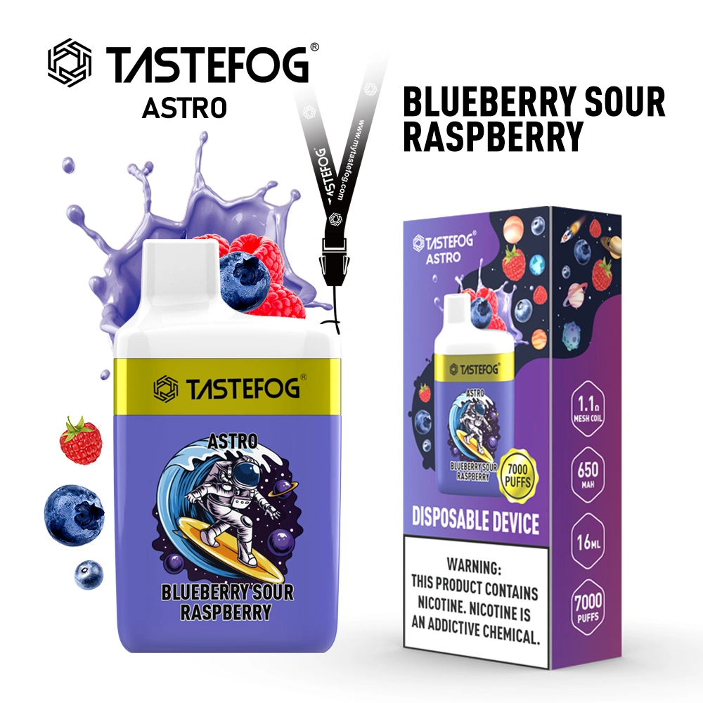 Tastefog Vape Disposable/Chargeable Pod Kit Astro 7000 Puffs Mesh Coil E Cigarette