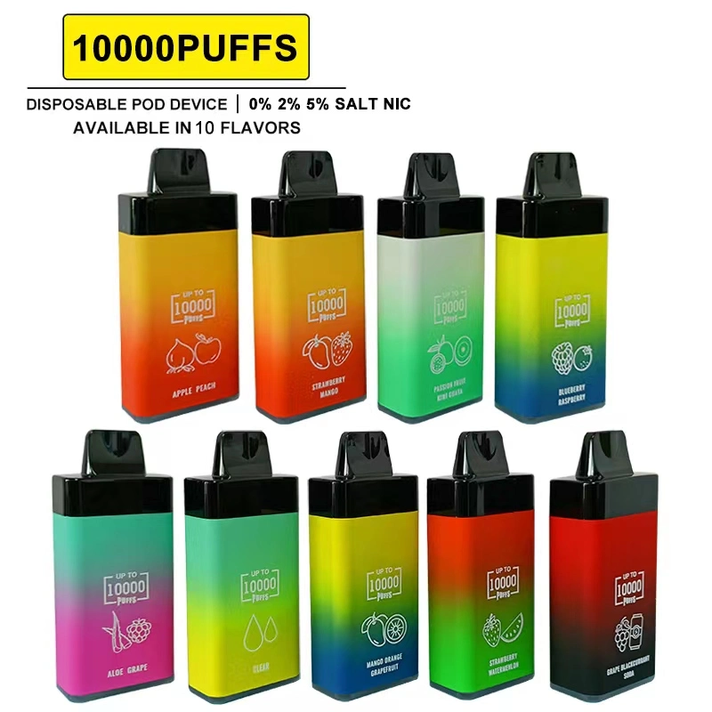 Preço de fábrica sabor a fruta Vape descartáveis Poco BL10K borlas para personalizar o vaporizador Pod Pod Ecigar descartáveis