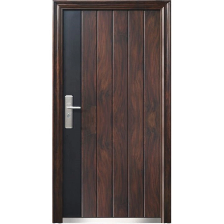 Gate Design Anti Water Wood Color Iron Metal Safety Steel Door for Project