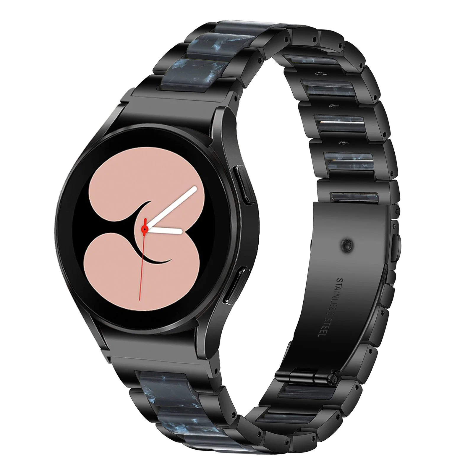 for Samsung Galaxy Watch 4 Resin Stainless Steel Clasp Strap Bracelet for Samsung Watch 4 Classic 40 42 44 46 mm