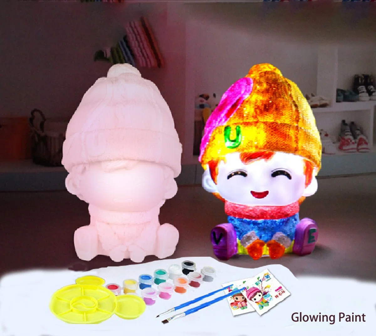 DIY Piggy Bank Money Box Glow in The Dark for Kids Gift