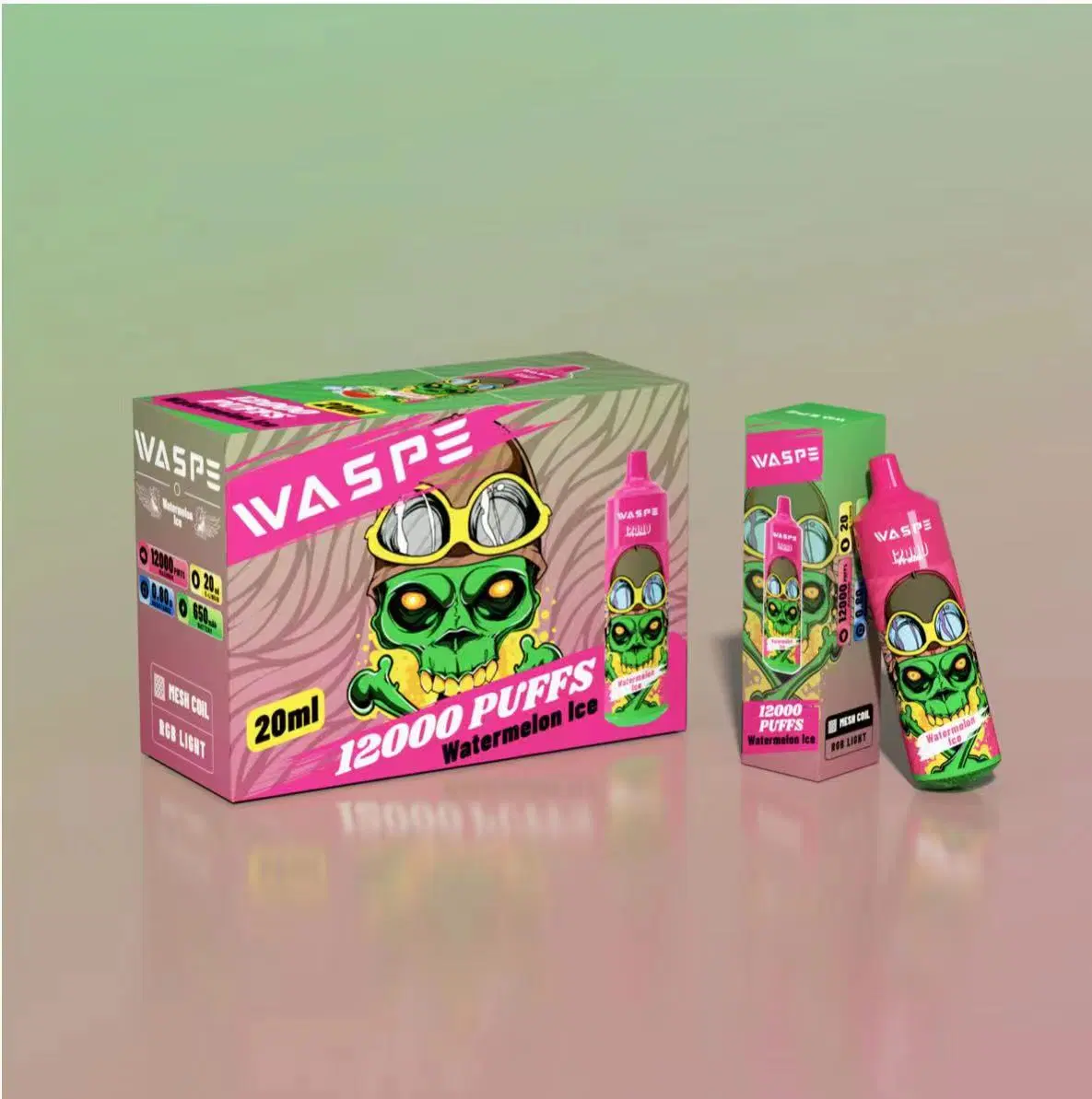 Original Ecigs Waspe 12K Disposable E cigarrillos pods dispositivo 20ml Podómetro rellenado vs Elf Box Randm Tornado 10K Hits Rechareable Barra de manguitos de bobina de malla 12000puffs