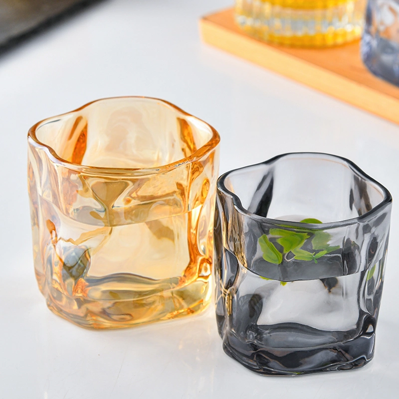 Wholesale/Supplier High quality/High cost performance Luxury Classic Twist Transparent Glass Coffee Whiskey Water Glass Cup Mug Glass Ware Tumbler for Families