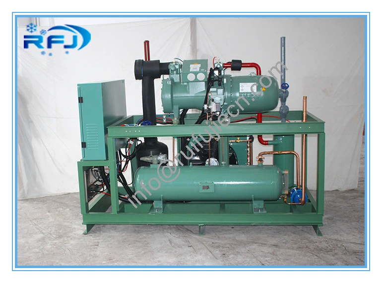 Air Cooled Single Screw Type Compressor Refrigerating Condensing Unit Rack High Temperature