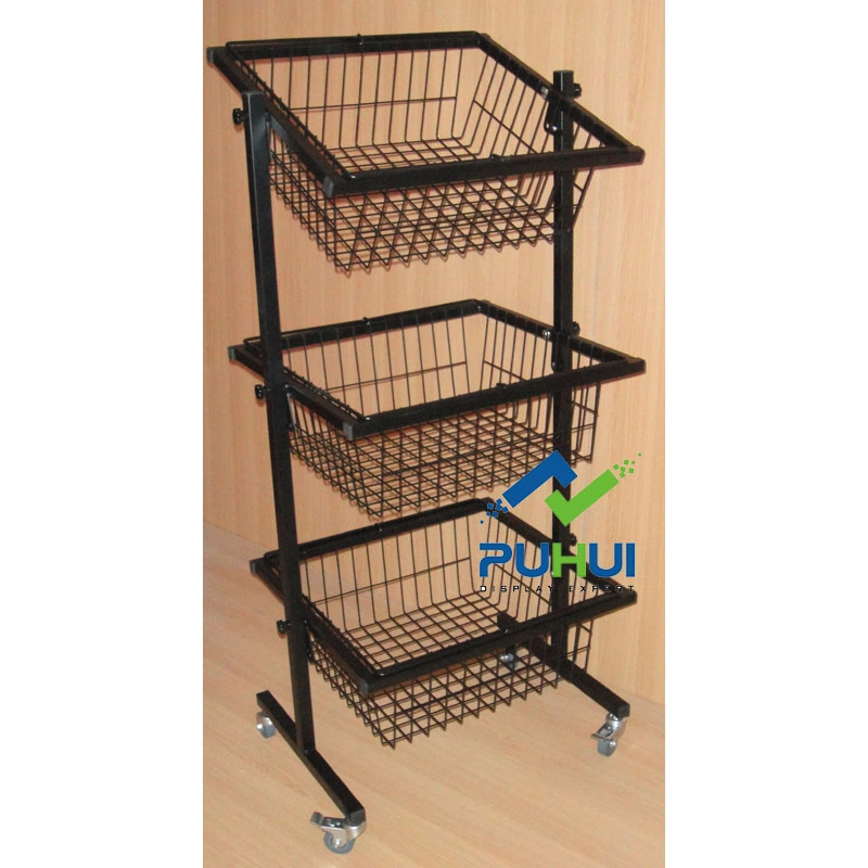 Metal Tubular Frame Wire Frame Support Storage Basket Stand Steel Rack Display (PHY530)