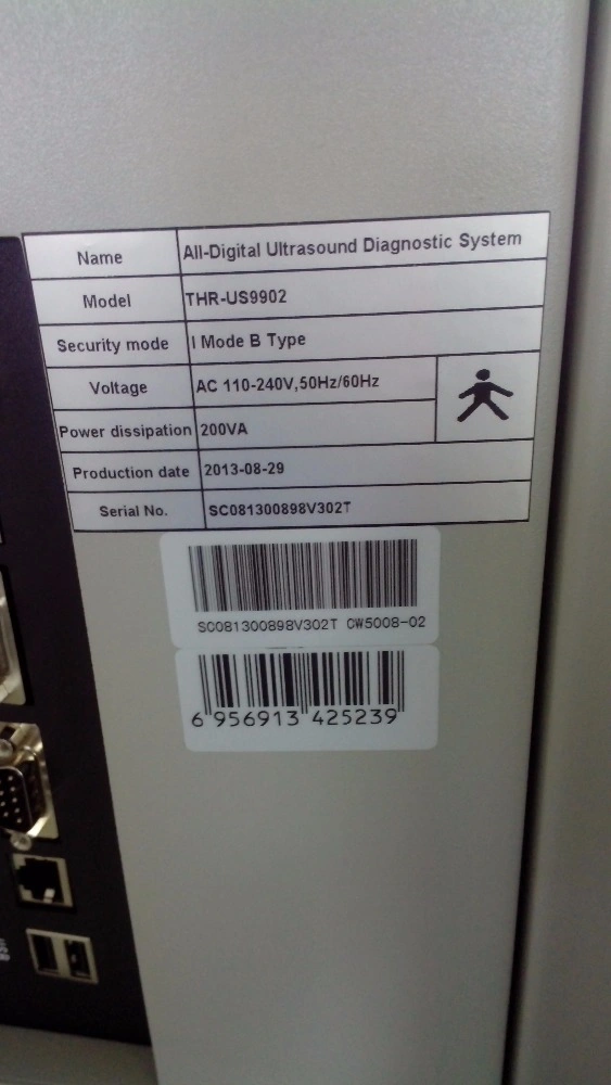 2D Medical Ultrasonic Therapy Equipment with 3.5MHz Convex Probe (THR-US9902)