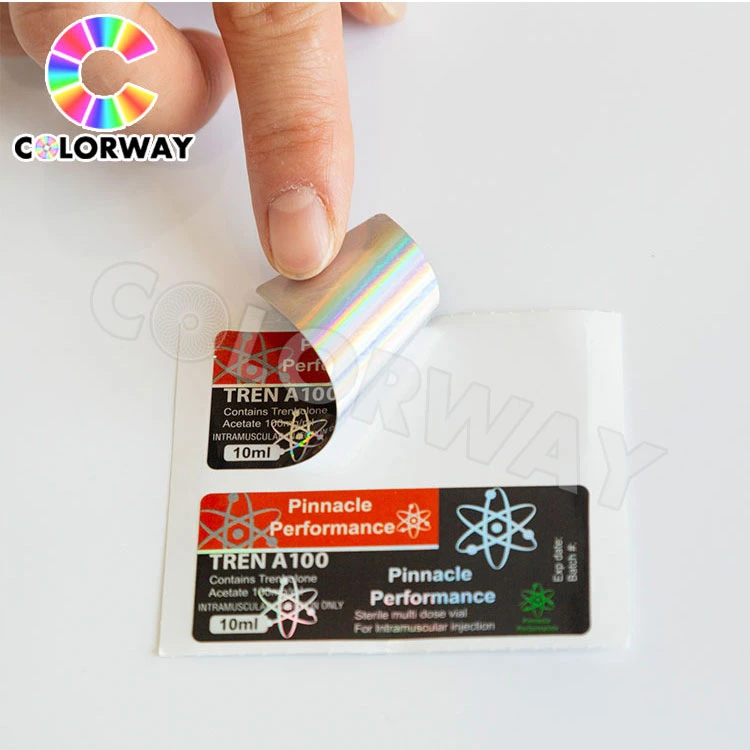 Free Design Tablet Capsule Vitamin Hologram Pharmaceutical Label for Pill Bottle