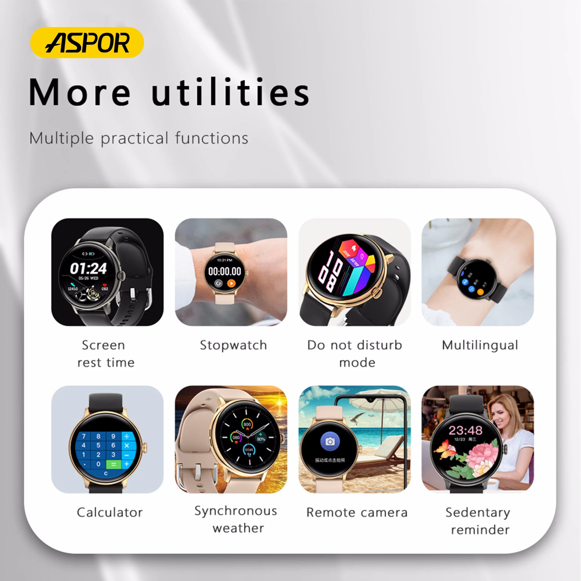 Accesorios de moda Sport Smart Venta caliente Pantalla grande de silicona resistente al agua inteligente de deporte relojes digitales