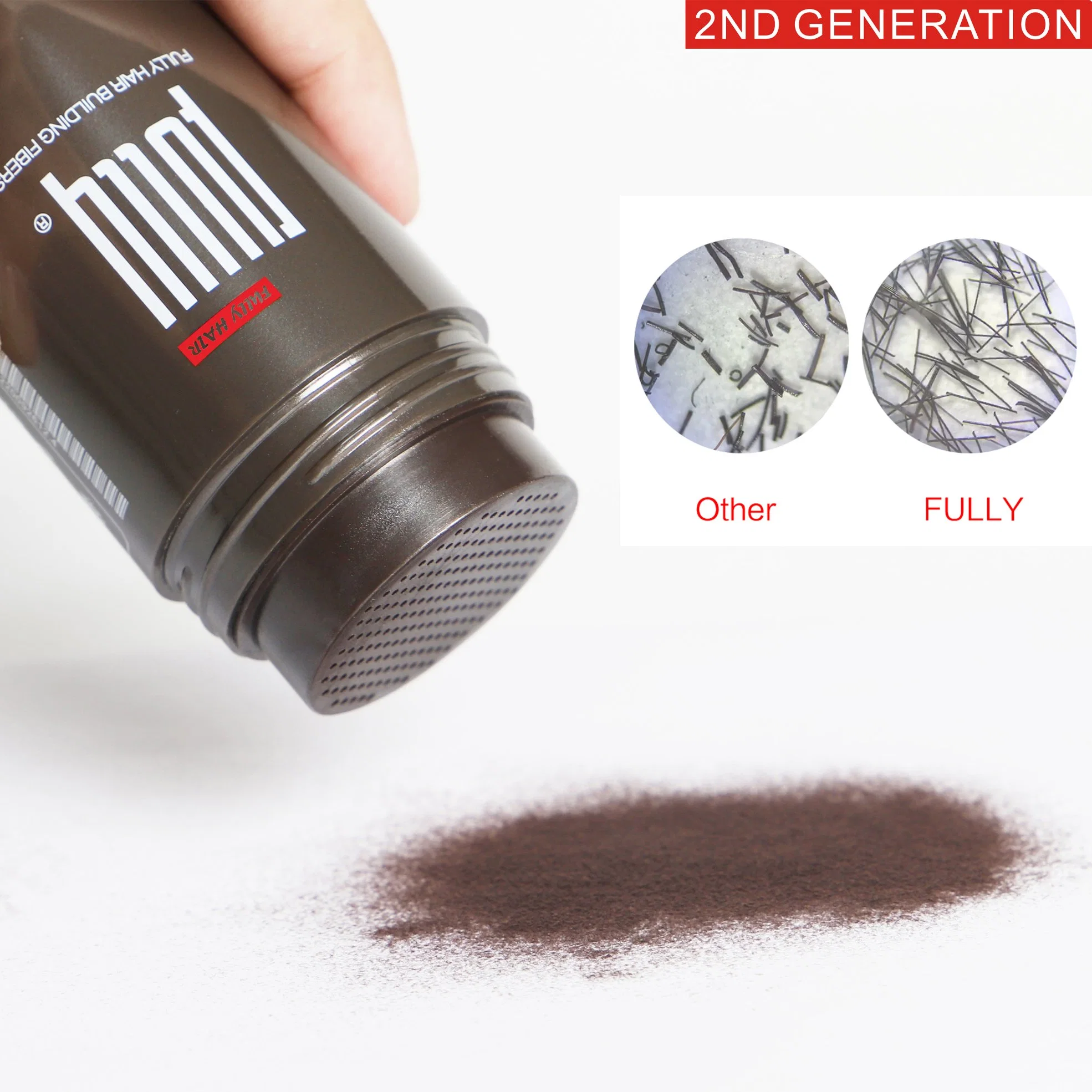 Fully Professional OEM Hair Loss Product Natural Hair Building Fibers Powder