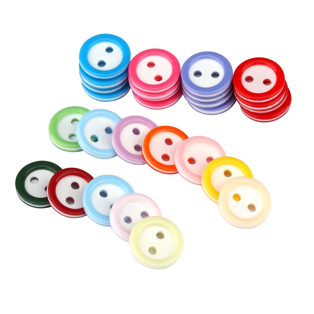 Colour Button 18L Two-Hole Multi-Layer Button DIY Handmade Button Accessories