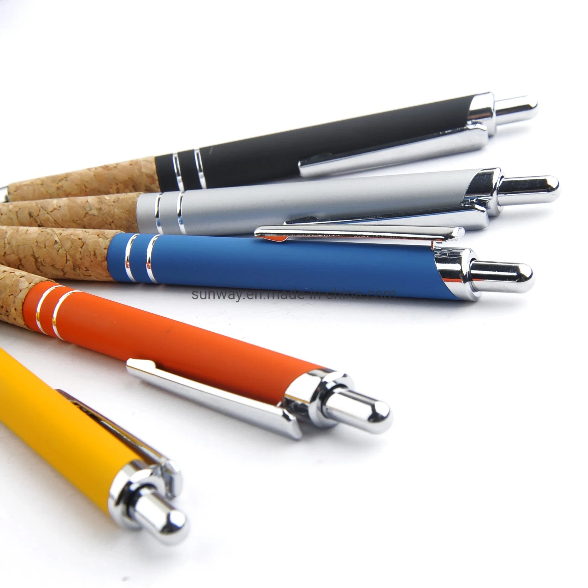 Pen Factory Personalized Custom Rubberized Aluminum Metal Click Ball Pen