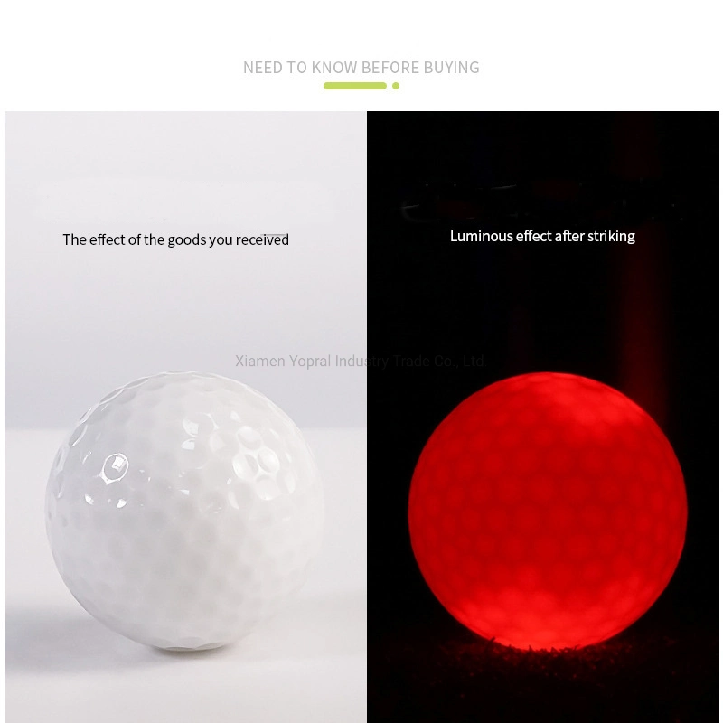 LED de larga distancia de 2 3 4 piezas electrónicas brillantes pelotas de golf