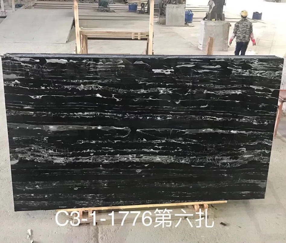 Black Marble Stone Slabs/Tiles for Vanity/Countertops/Floor/Wall House/Villa Building Engineering