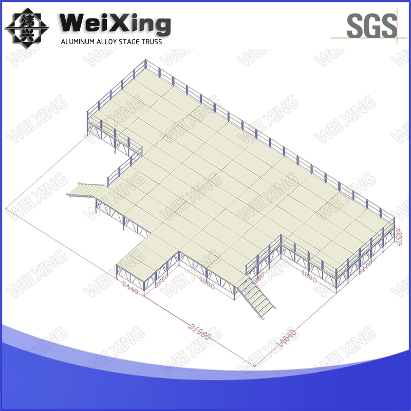 22 م*14.6 م*1.5 م متجهات خارجية SketchUp متنقل ثلاثي القوائم ومحمول وموضع ثلاثي الأبعاد نظام الجوس المرحلة