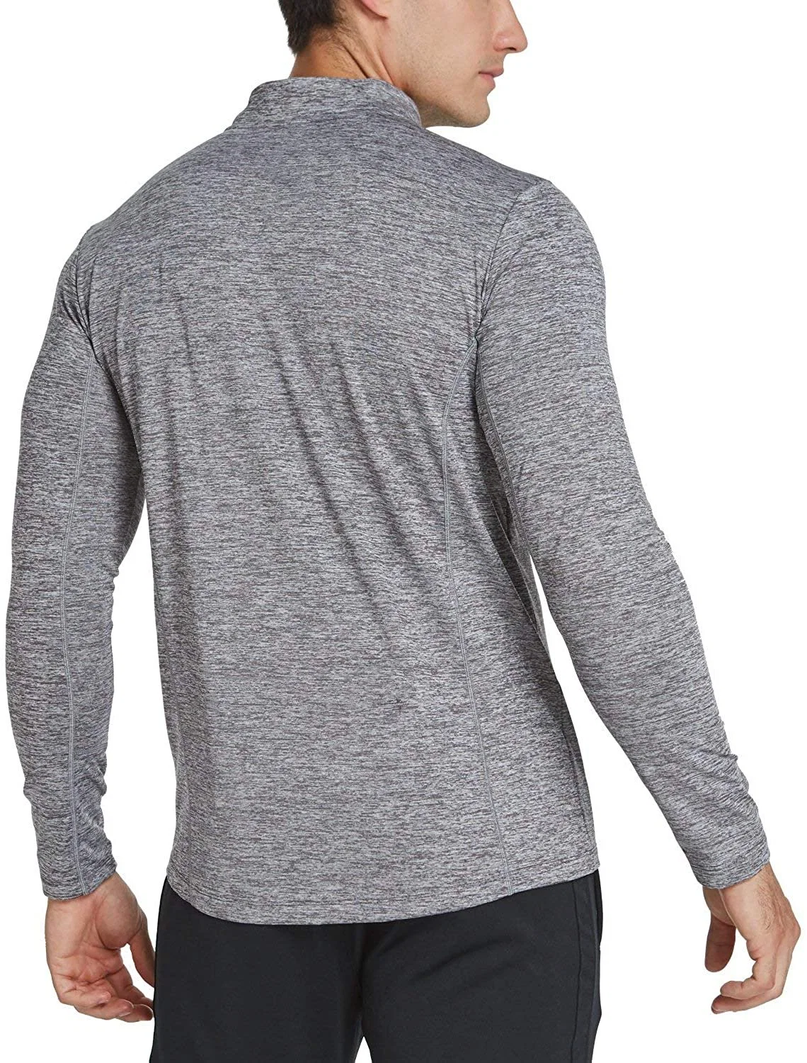 Großhandel/Lieferant Herren 1/4 Zip Pullover Laufshirts Langarm Tops Aktiver Verschleiß