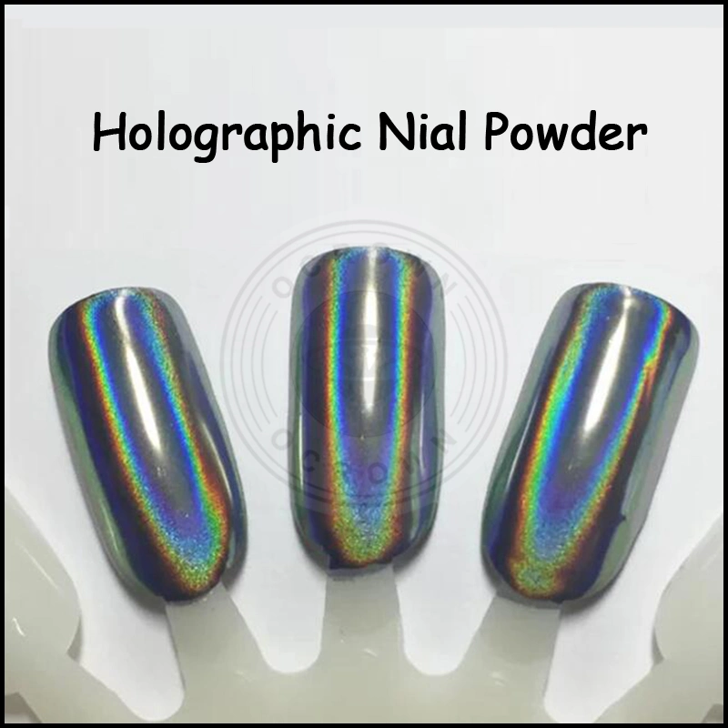 Polvo holográfico de uñas polvo holográfico brillante láser pigmento holográfico cromo